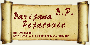 Marijana Pejatović vizit kartica
